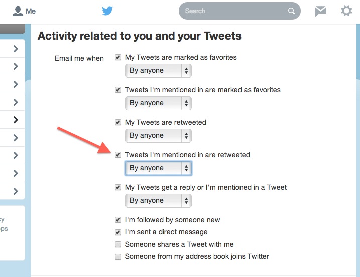 how to turn off email notifications twitter